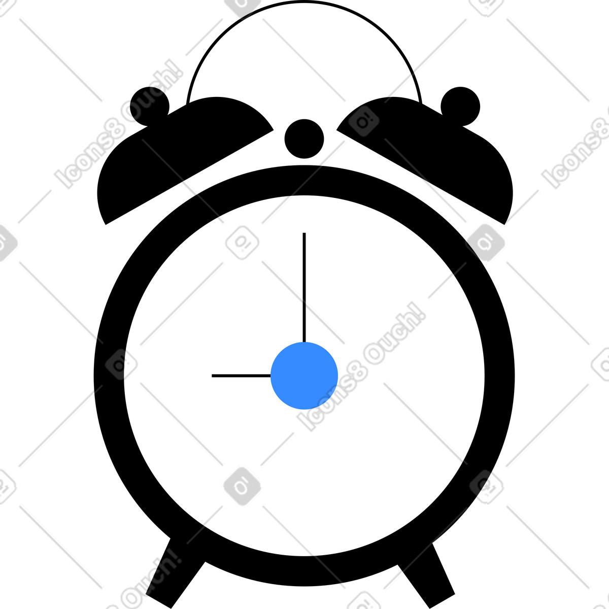 Sveglia illustrazione in stile Knotty scarica in PNG, SVG