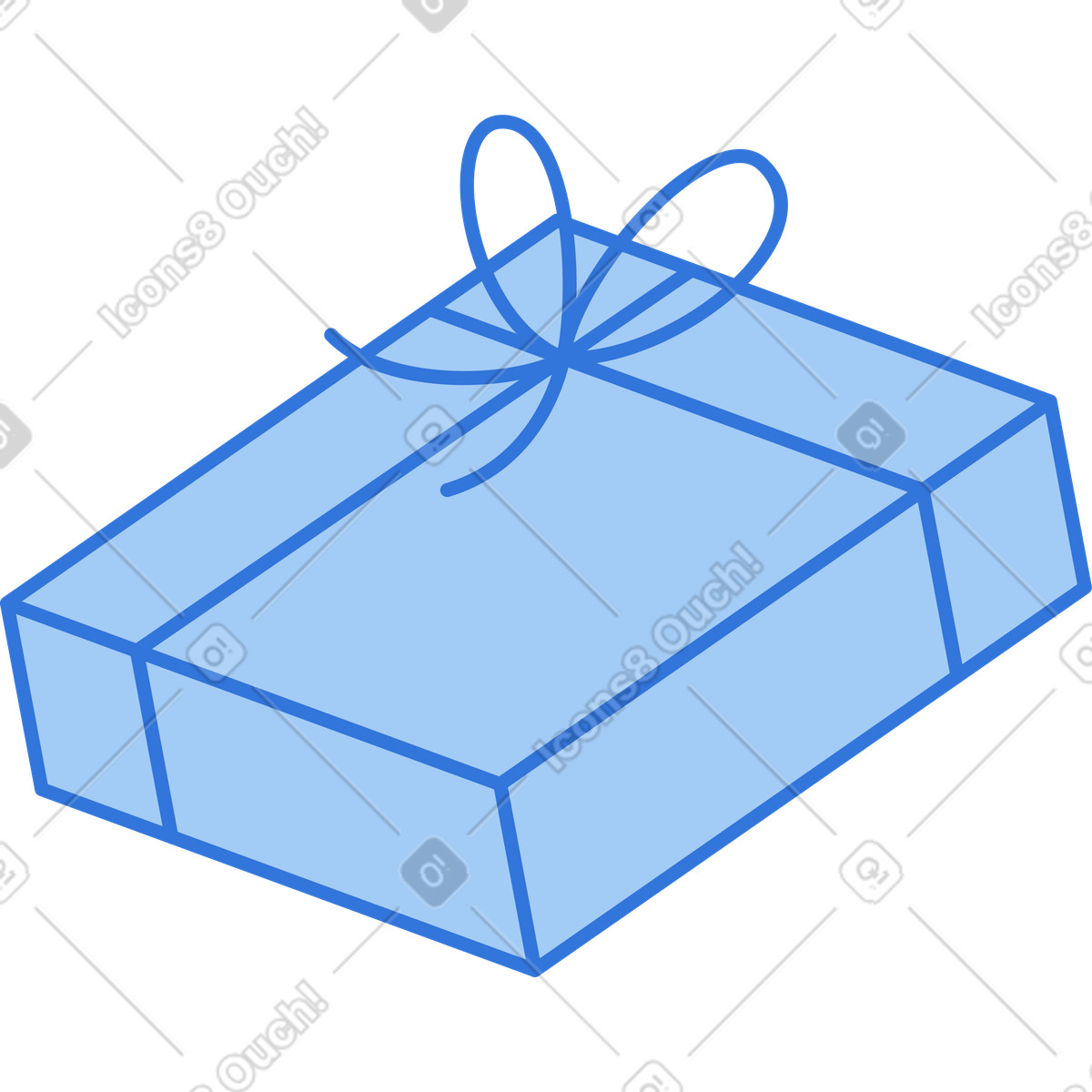 Pacco regalo illustrazione in stile Sky scarica in PNG, SVG