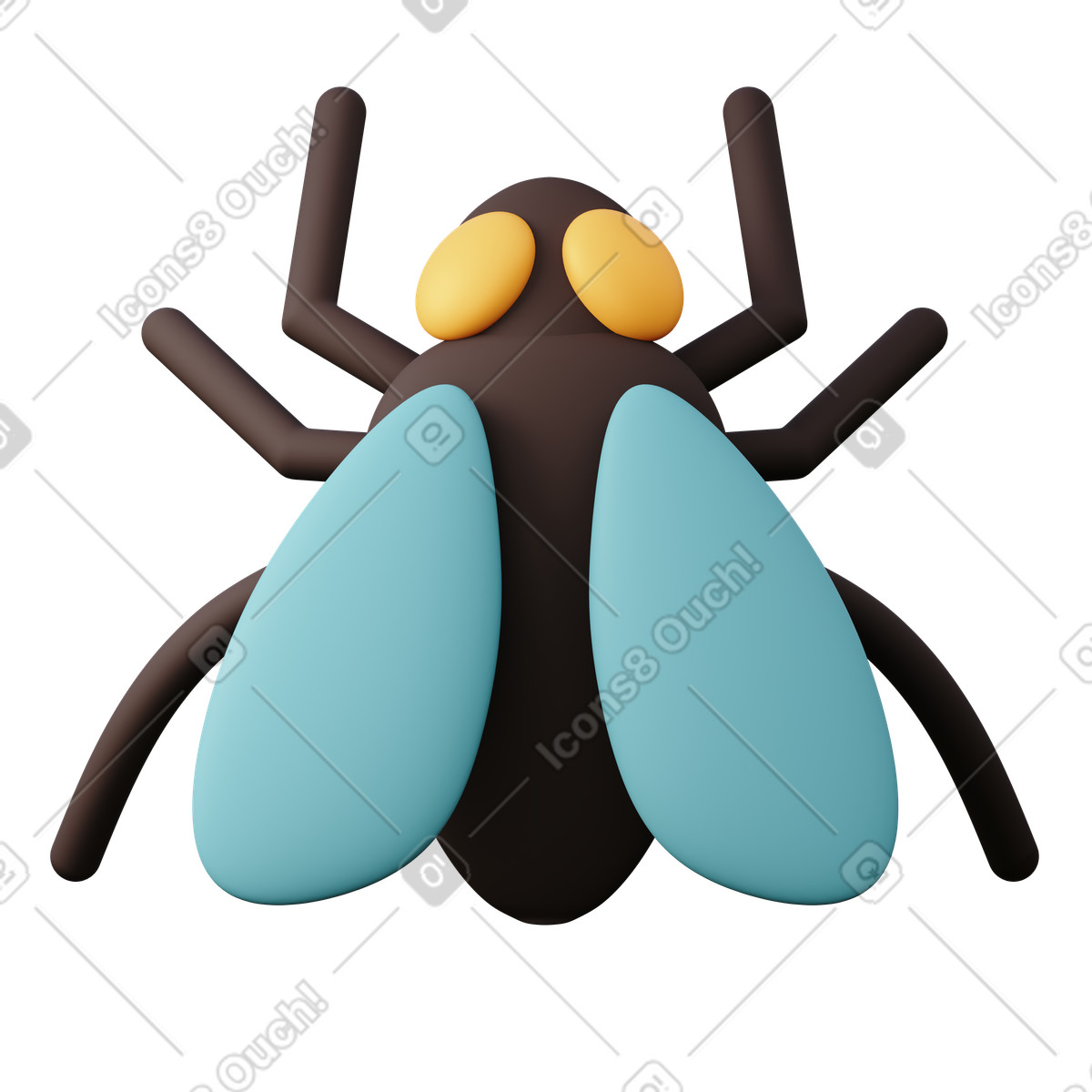 Ilustração de Voo tridimensional em no estilo 3D Sugary para baixar em PNG, SVG