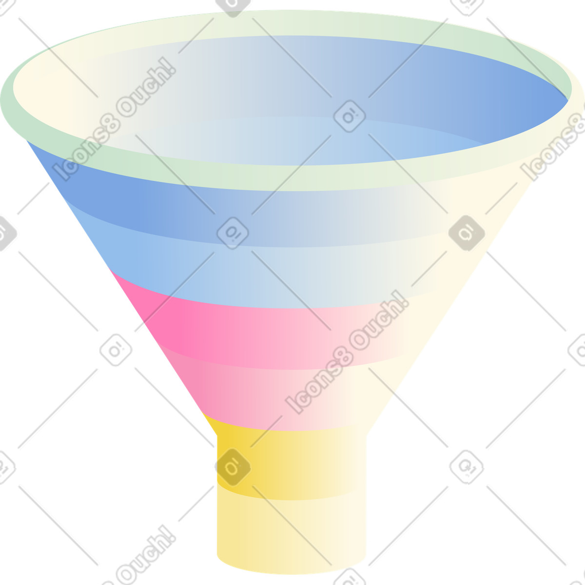 Ilustración Embudo en estilo Beam a descargar en PNG y SVG
