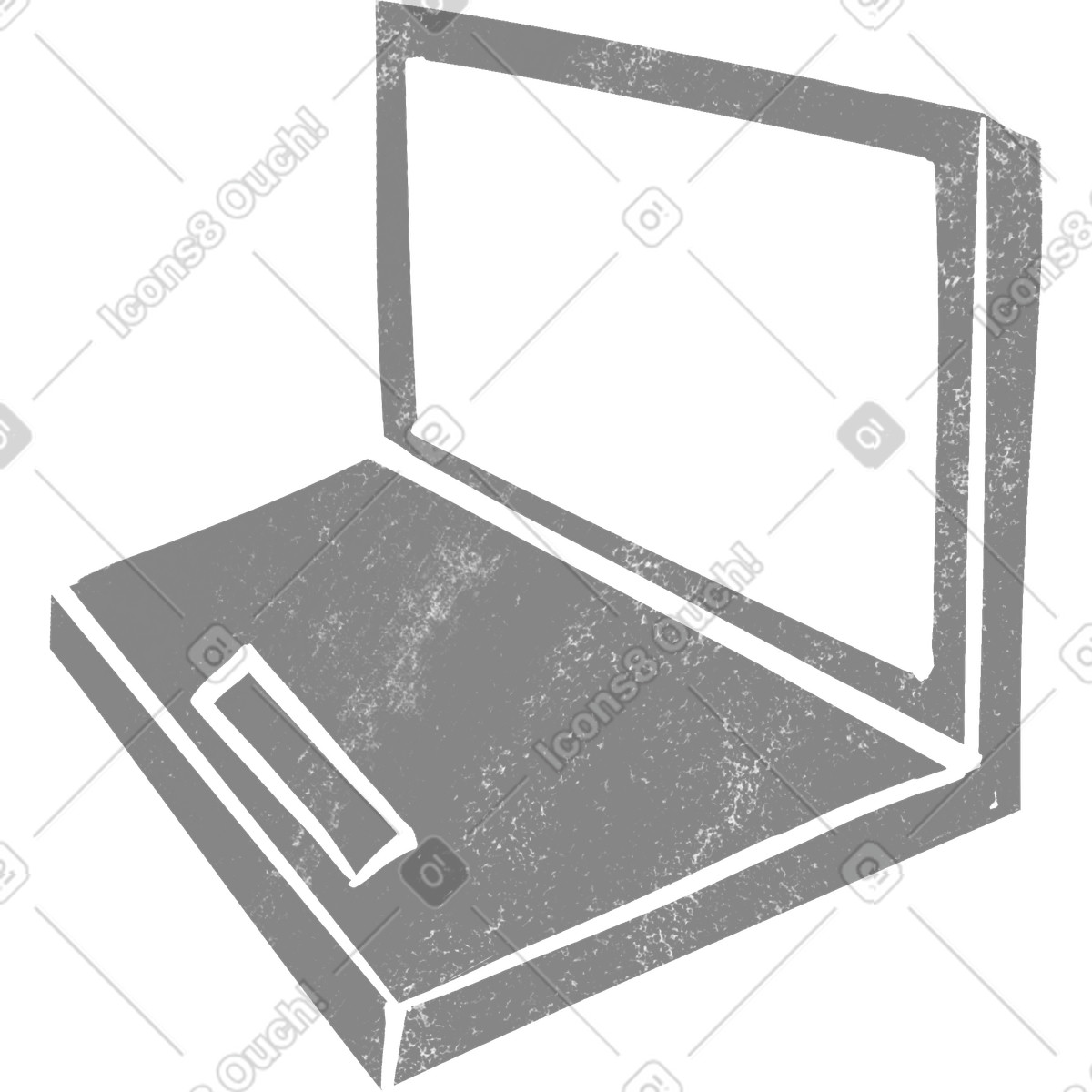 下载 Company 风格的 灰色笔记本电脑 插画，支持 PNG、SVG 格式