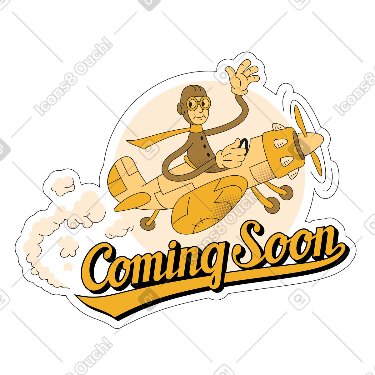 Adesivo in arrivo illustrazione stile Rubber scarica PNG, SVG