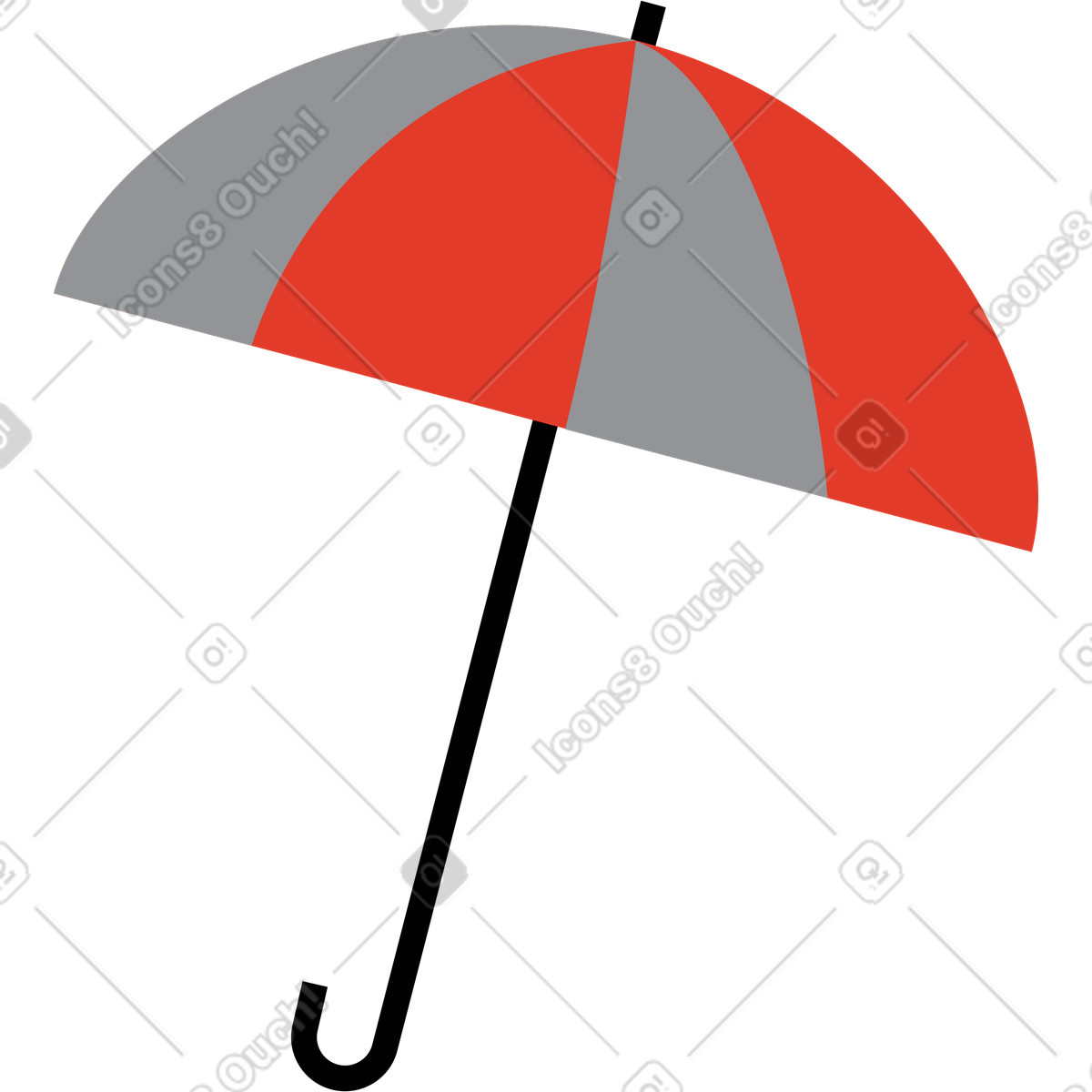 Regenschirm-Illustration im Burgundy-Stil als Download in PNG, SVG