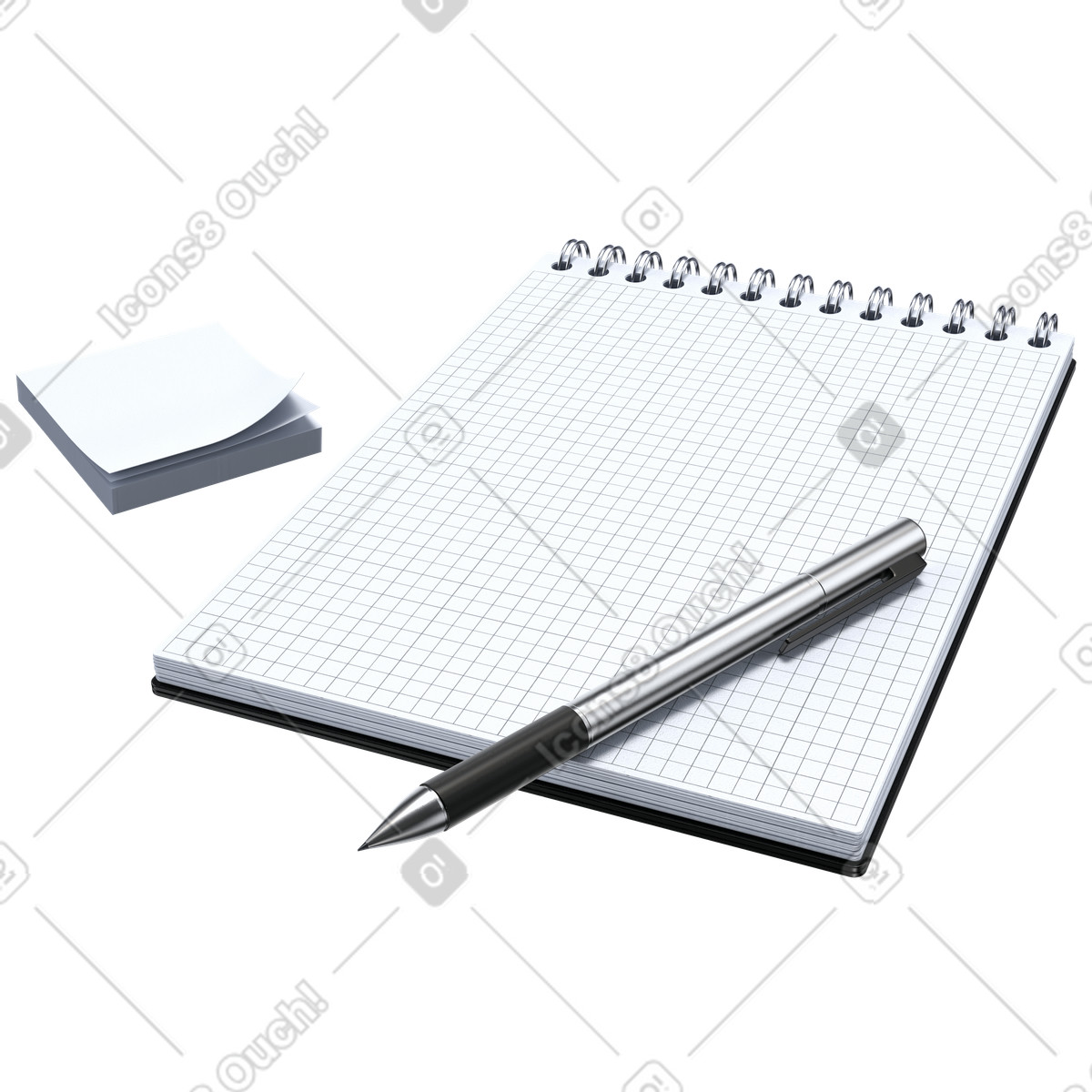 Work notes, office productivity, daily planning and organization illustration in PNG, SVG