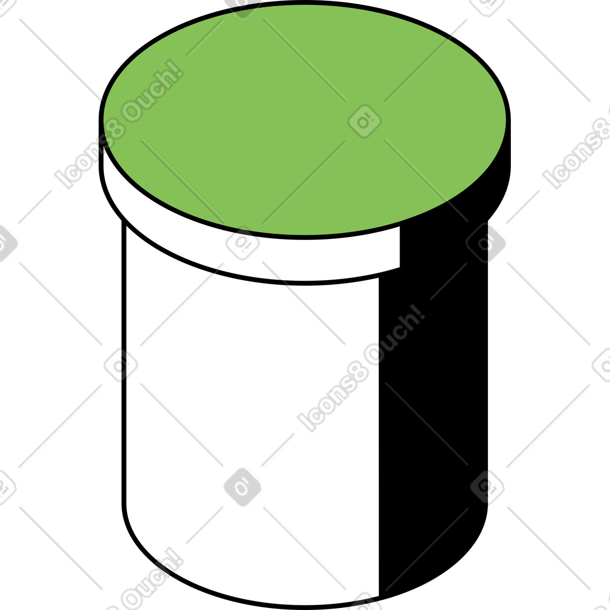 Medicine jar illustration in Isometric style download in PNG, SVG