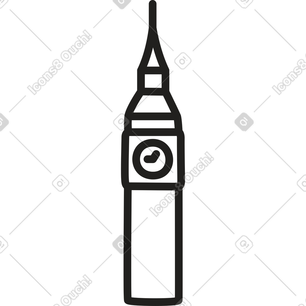 Big ben illustration in PNG, SVG