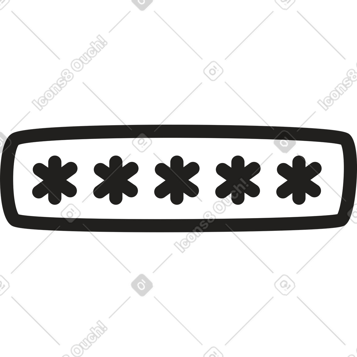 Ilustración Contraseña en estilo Little a descargar en PNG y SVG