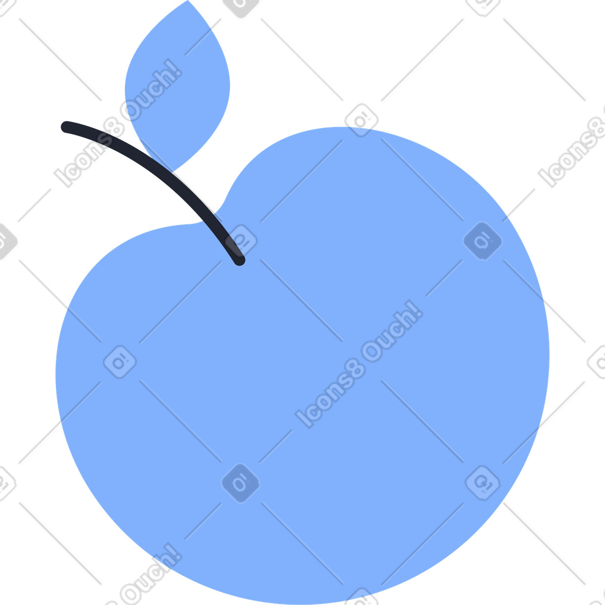 Illustration Pomme dans le style Pablita à télécharger aux formats PNG, SVG
