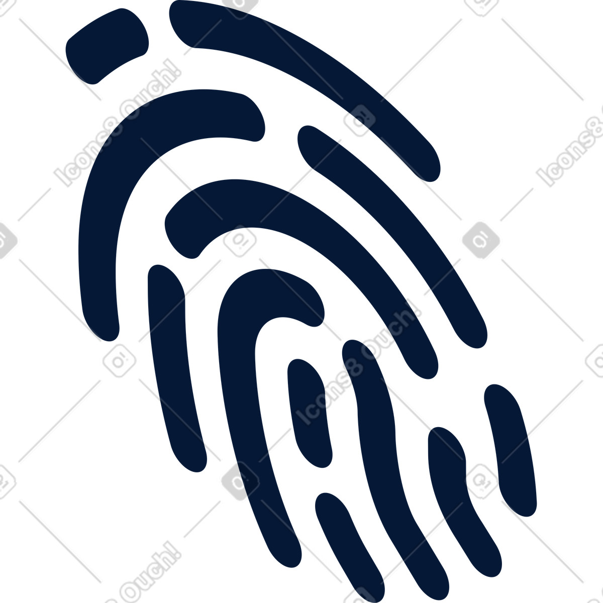 Simbolo dell'impronta digitale illustrazione in stile Neat scarica in PNG, SVG