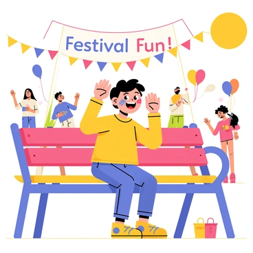 A kid having their face painted with stars and stripes at a festival