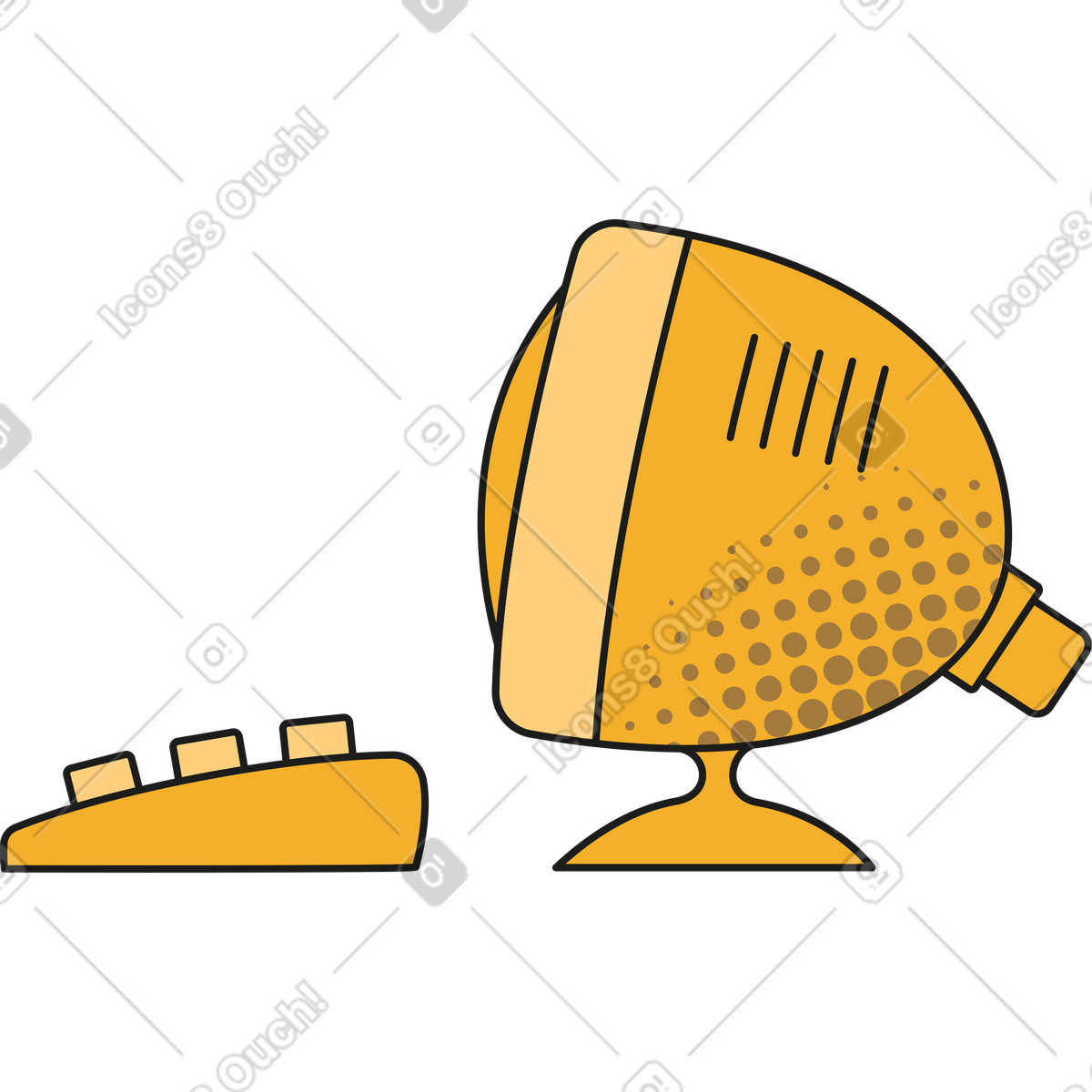 Rubber スタイルの Computer のイラストをPNG、SVG形式でダウンロード