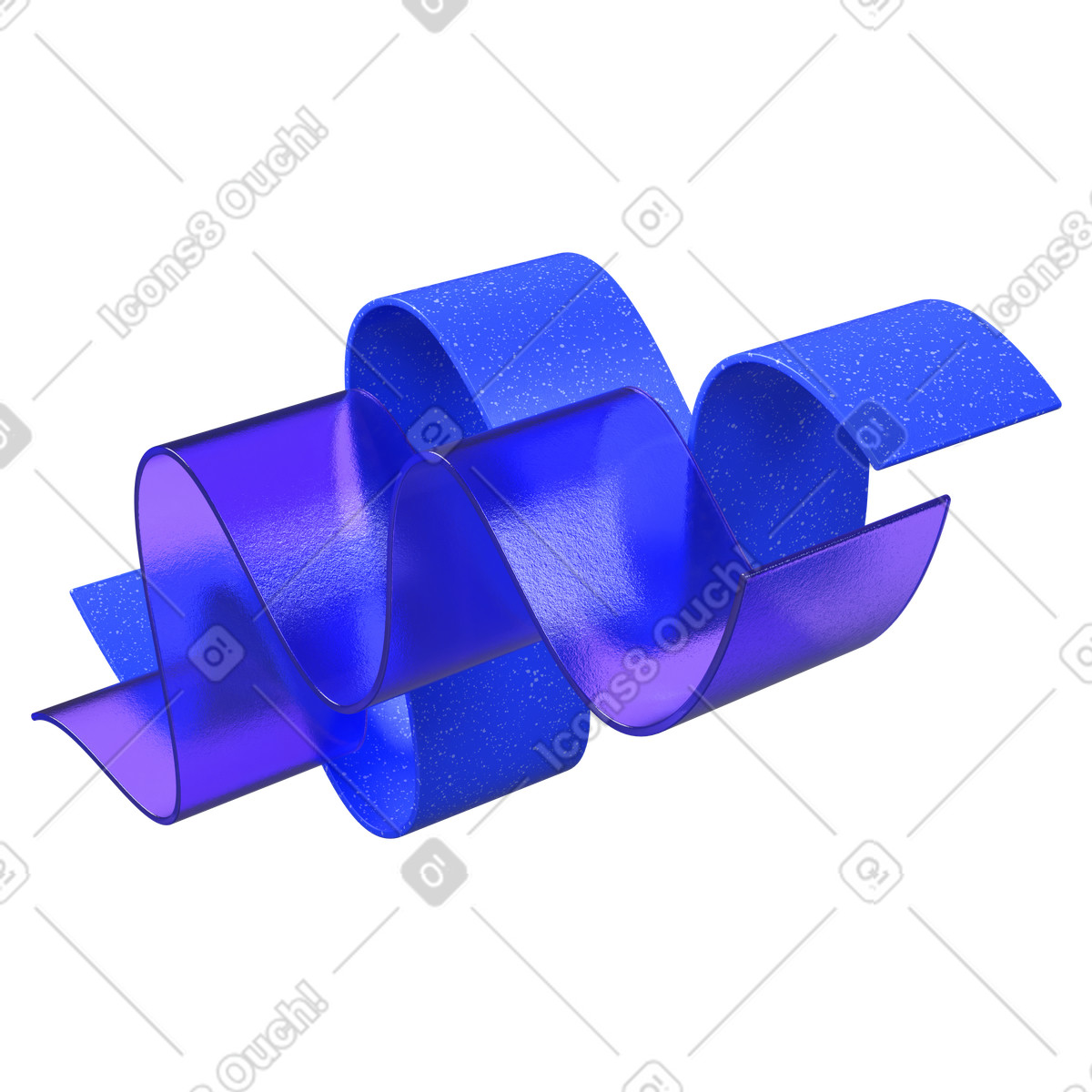 下载 3D Boost 风格的 不同材质的飘带 插画，支持 PNG、SVG 格式