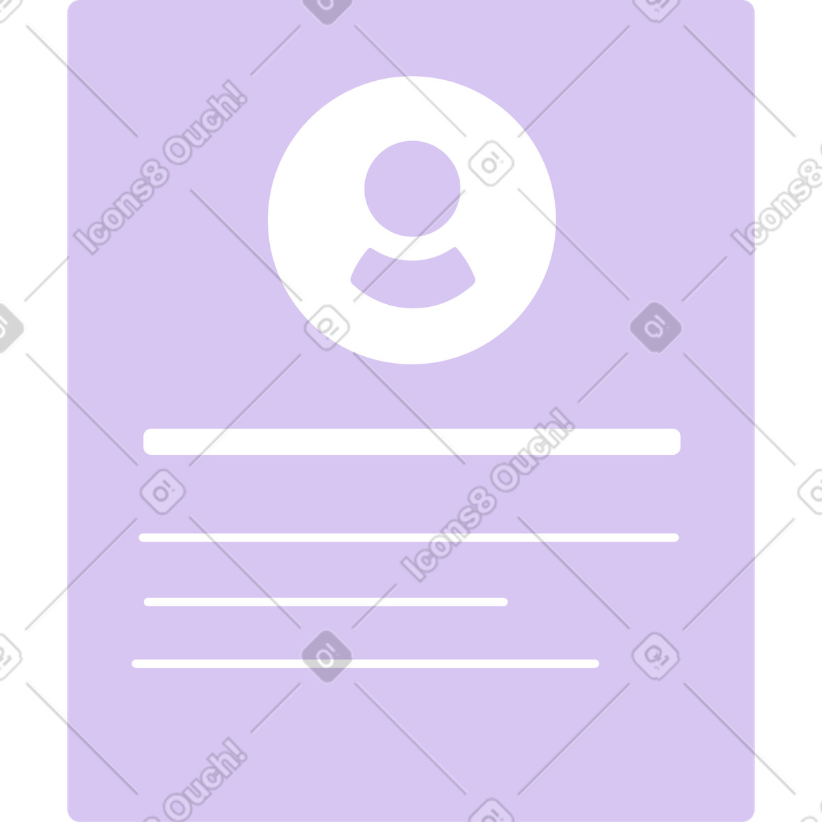 Ilustración Formulario de currículum en estilo Sammy Line a descargar en PNG y SVG
