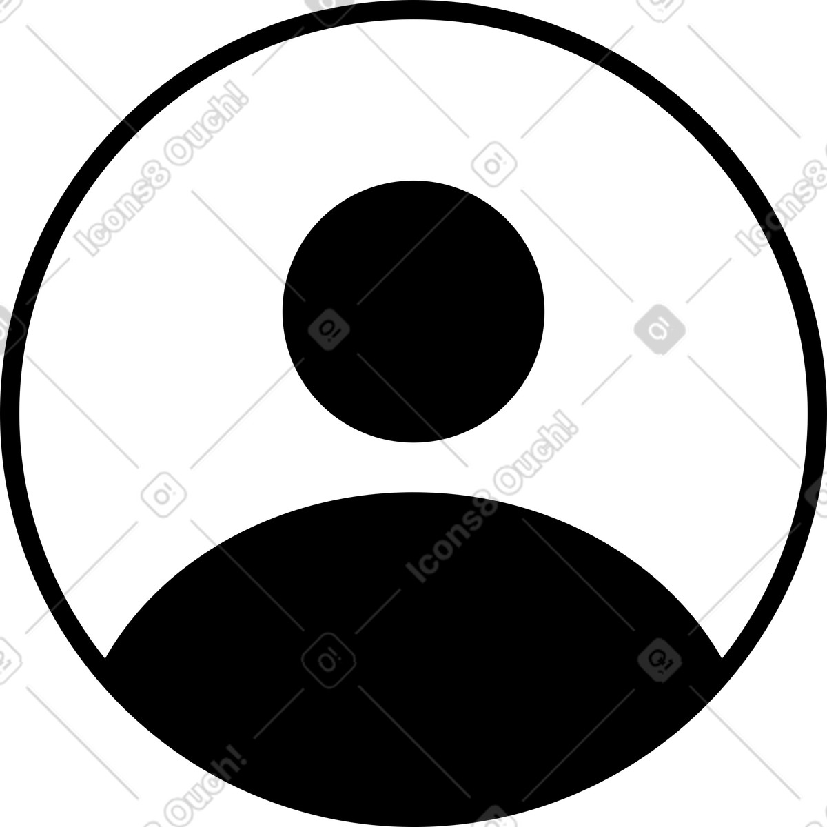 Azure スタイルの User icon のイラストをPNG、SVG形式でダウンロード