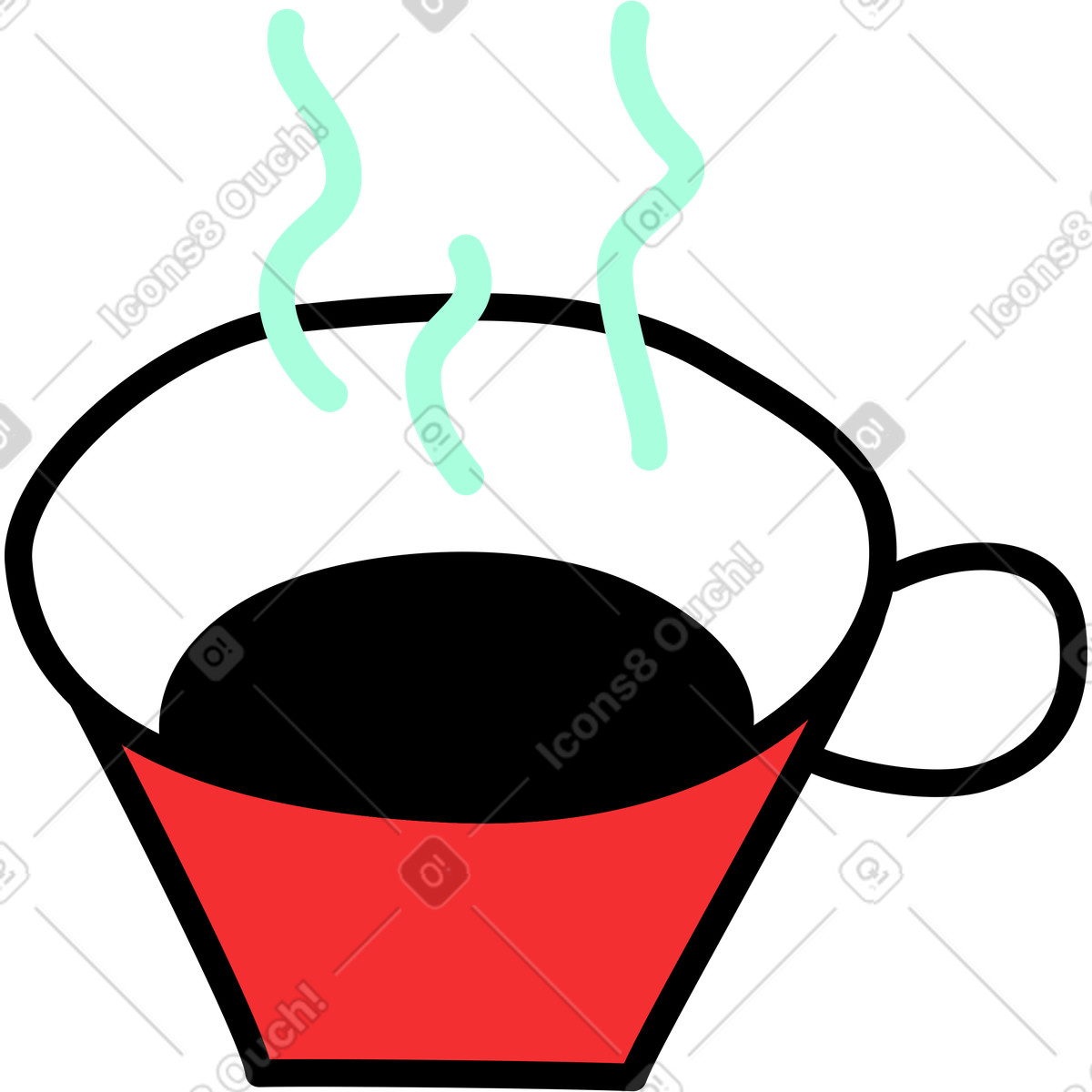 下载 Spicy 风格的 咖啡杯 插画，支持 PNG、SVG 格式