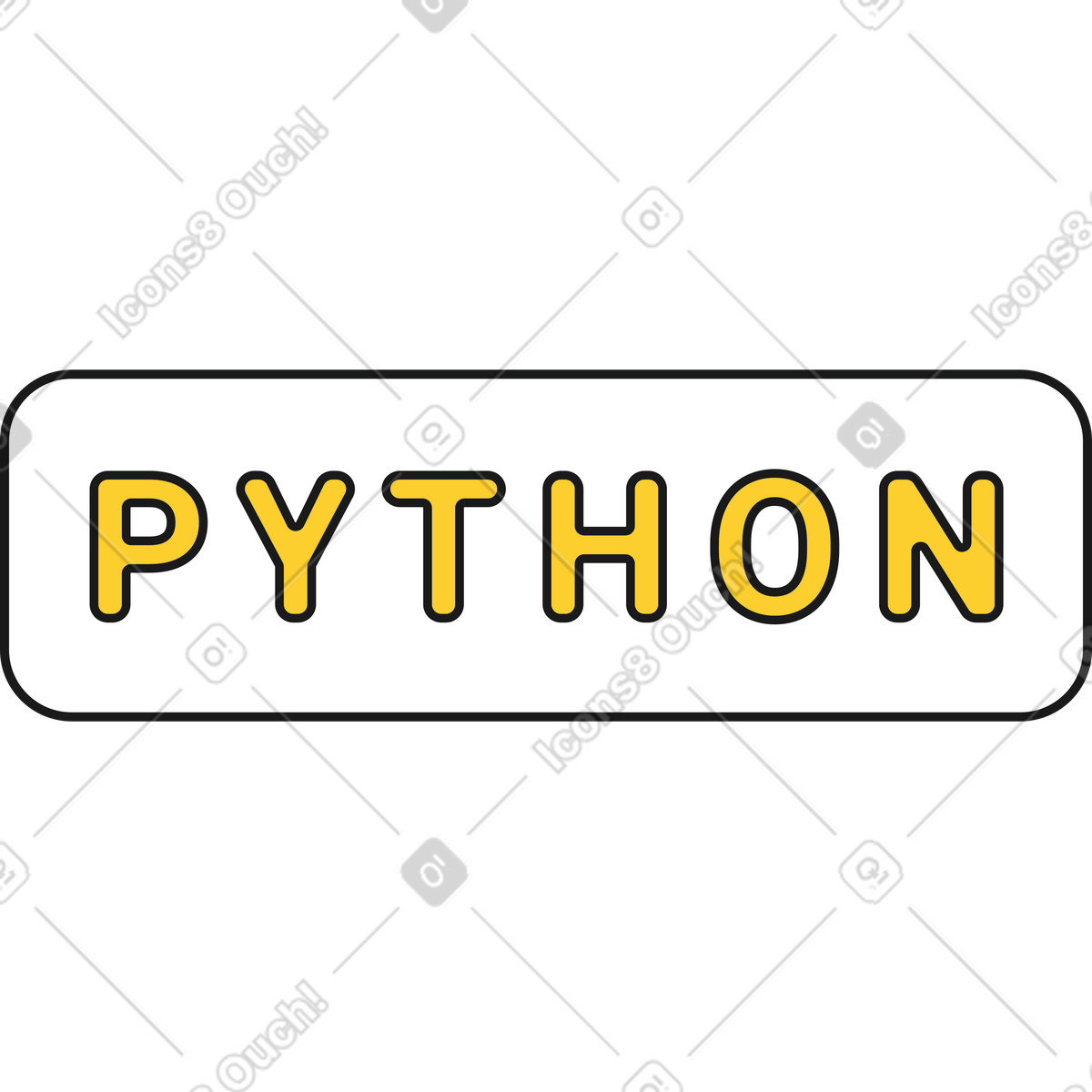 Python illustration in PNG, SVG
