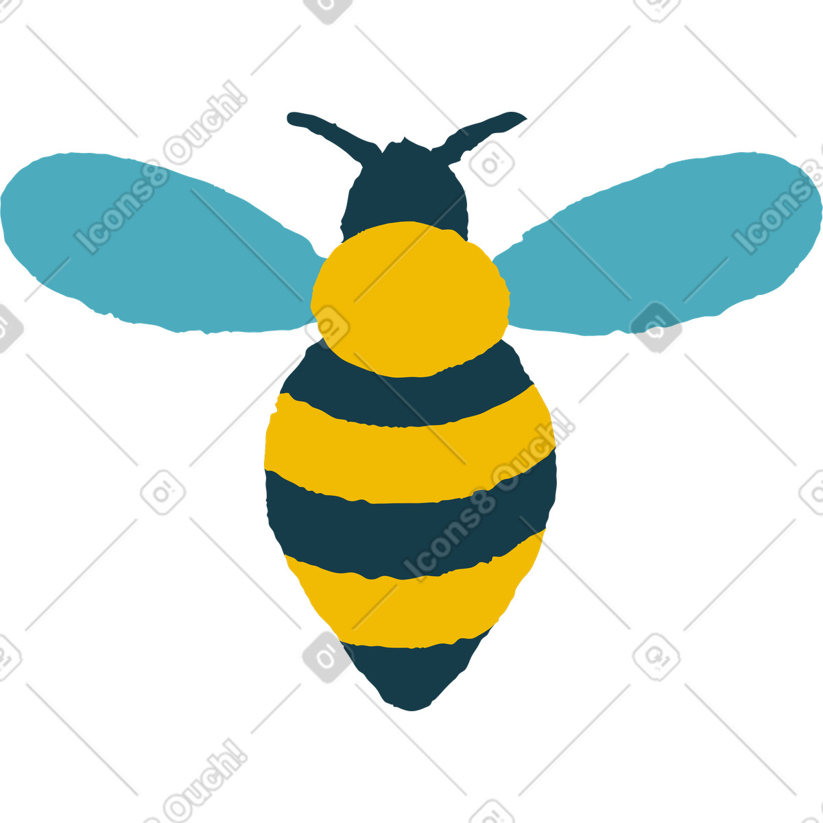 Bee illustration showcasing bees clipart in vibrant graphic styles