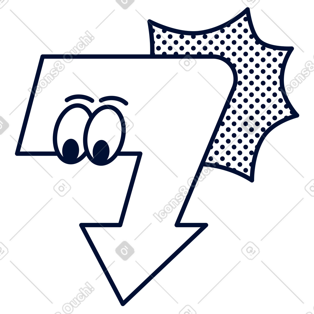 Einstiegspunkt, erste schritte, navigation und anleitung für die nächsten schritte-Illustration im Blink-Stil als Download in PNG, SVG