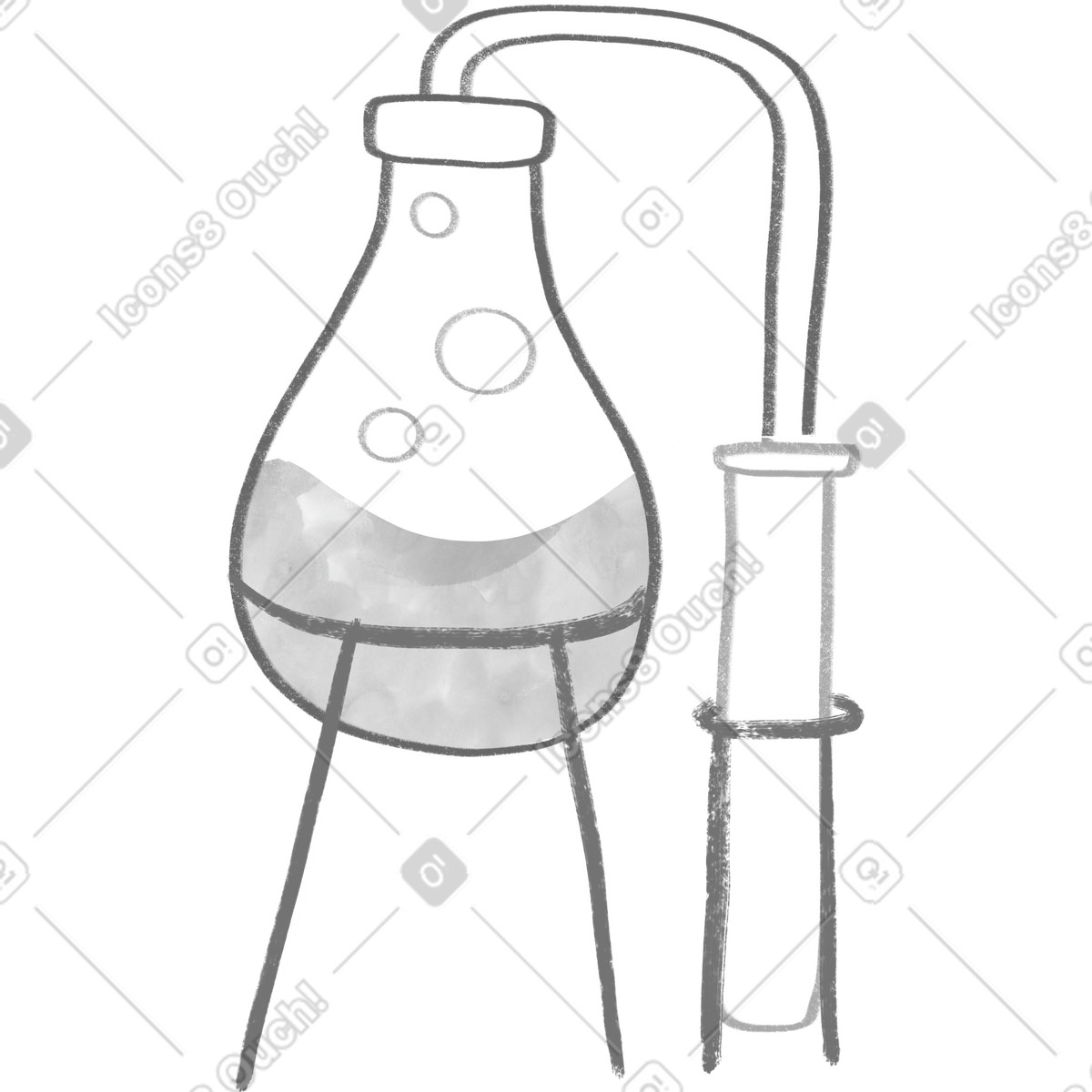 Ilustração de Gray bottles with chemicals em no estilo Company para baixar em PNG, SVG