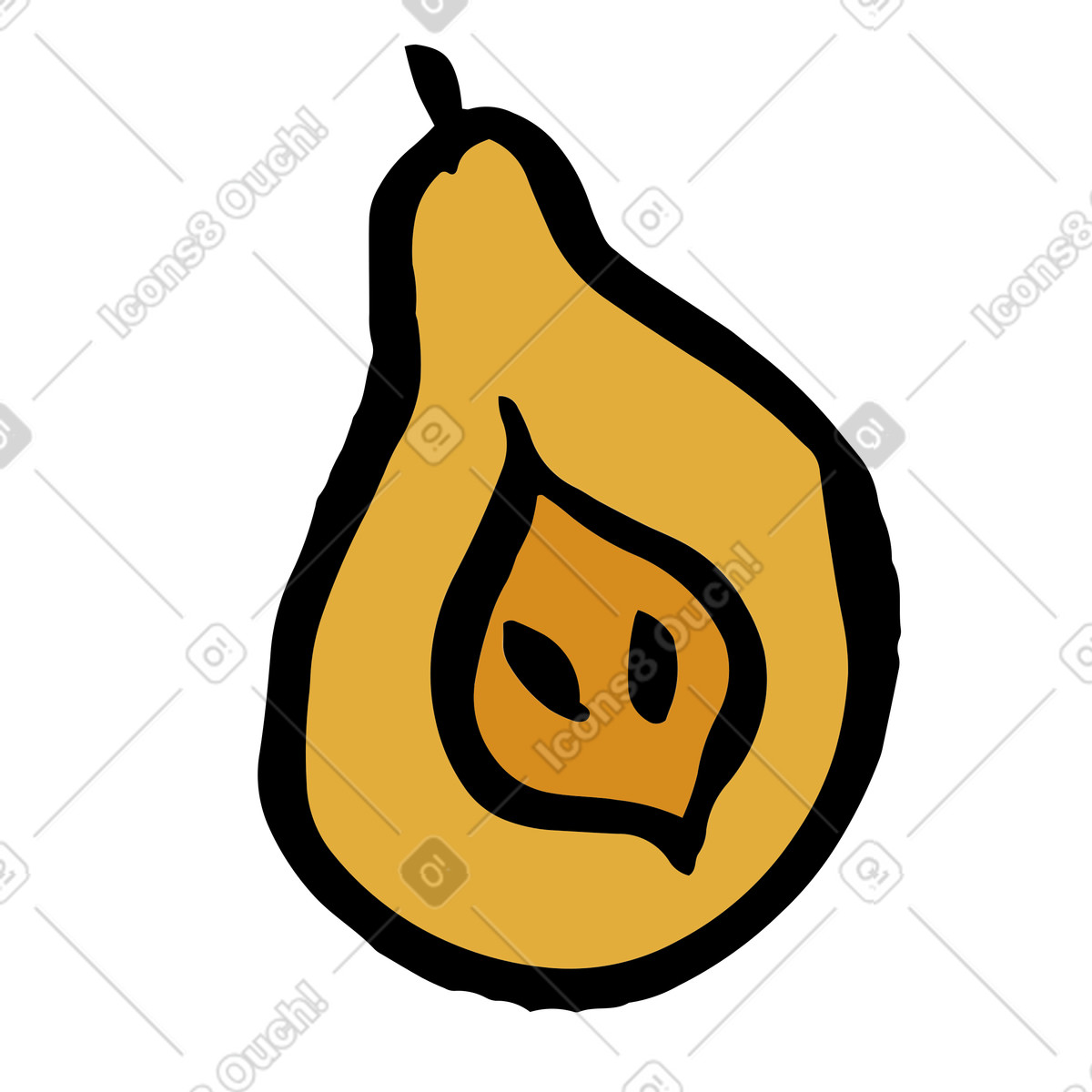 下载 Scandi 风格的 梨 插画，支持 PNG、SVG 格式