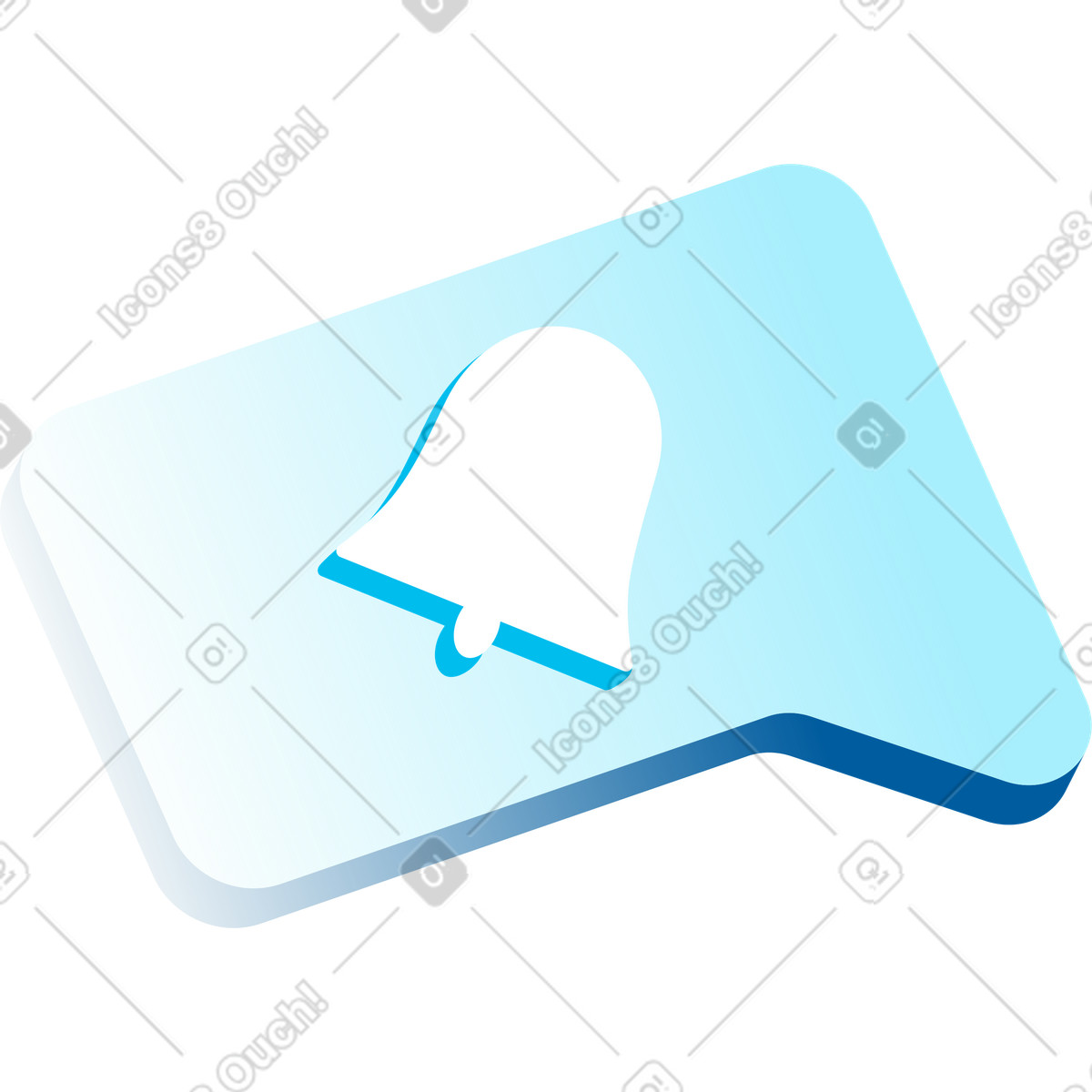 Icy スタイルの ベル付きの泡 のイラストをPNG、SVG形式でダウンロード