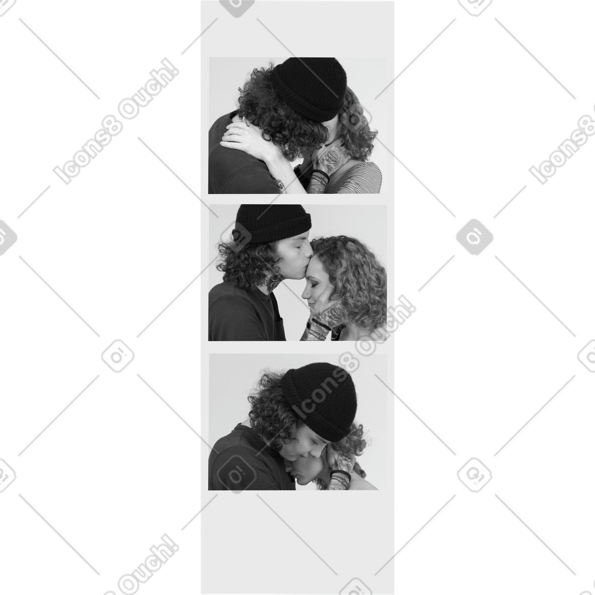 Ilustração de Foto um casal apaixonado em no estilo Jumble para baixar em PNG, SVG
