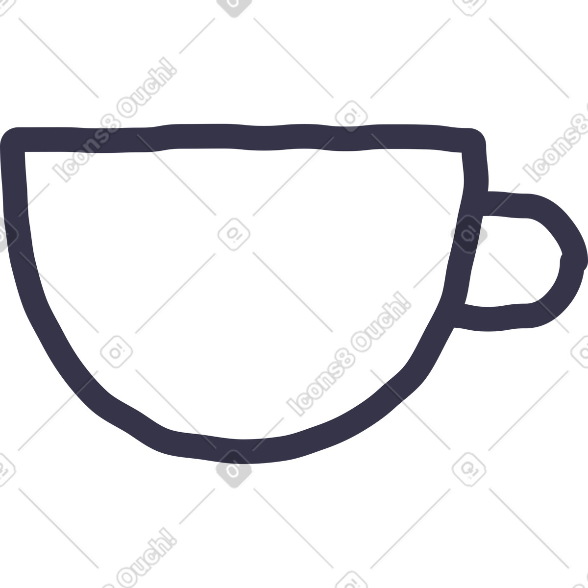 Ilustração de Copo em no estilo Stripy para baixar em PNG, SVG