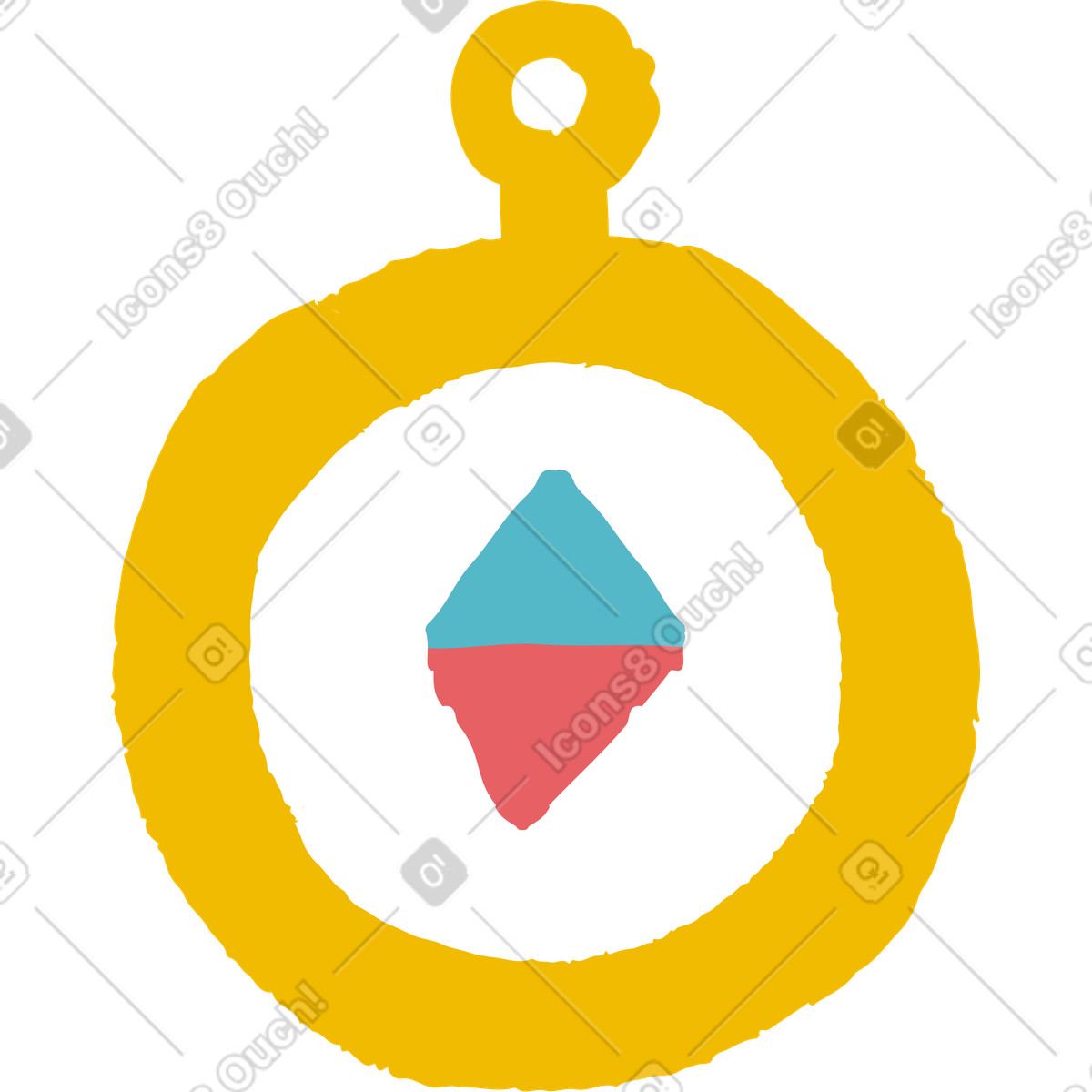Ilustración Brújula en estilo Flamenco a descargar en PNG y SVG