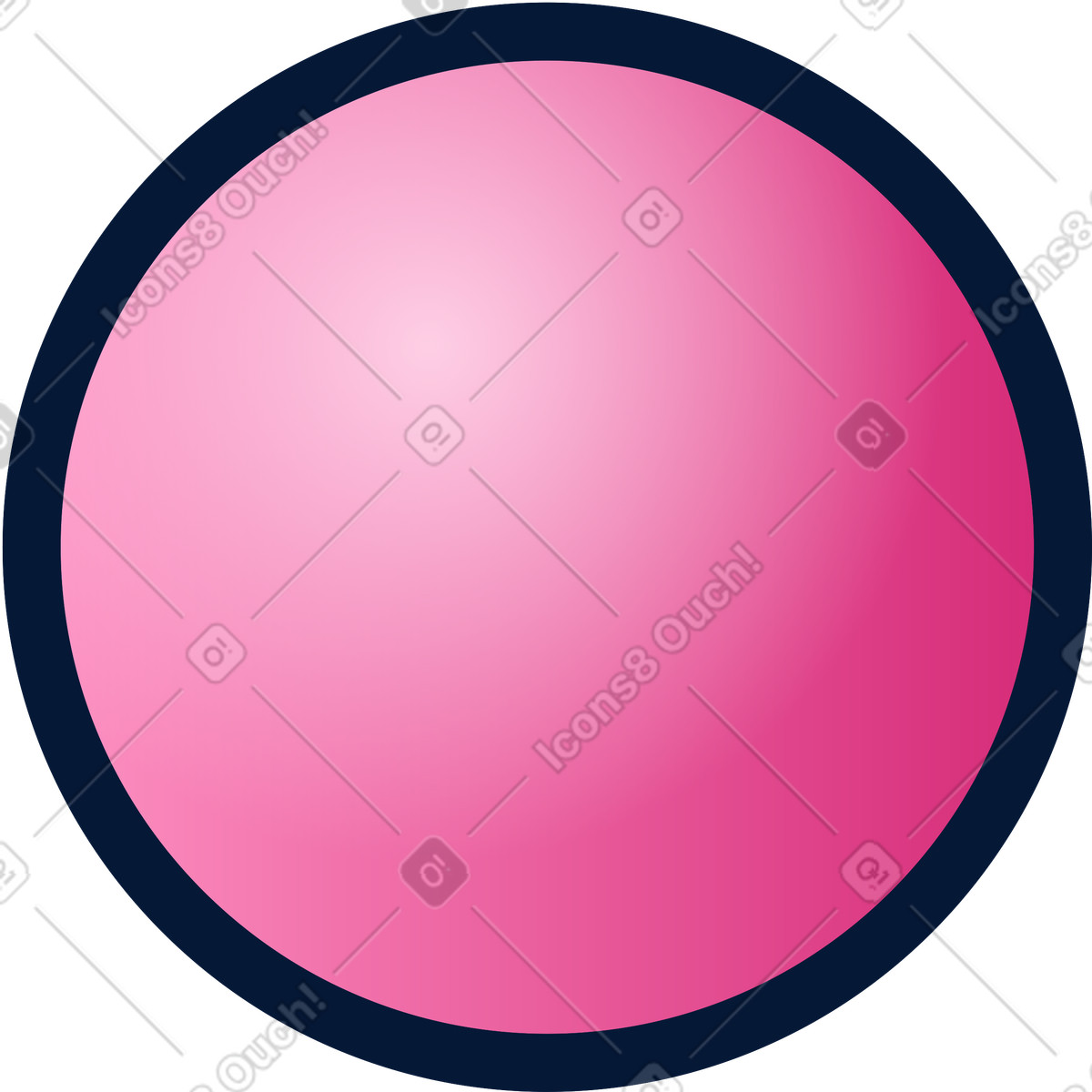 Illustration Boule rose dans le style Neat à télécharger aux formats PNG, SVG