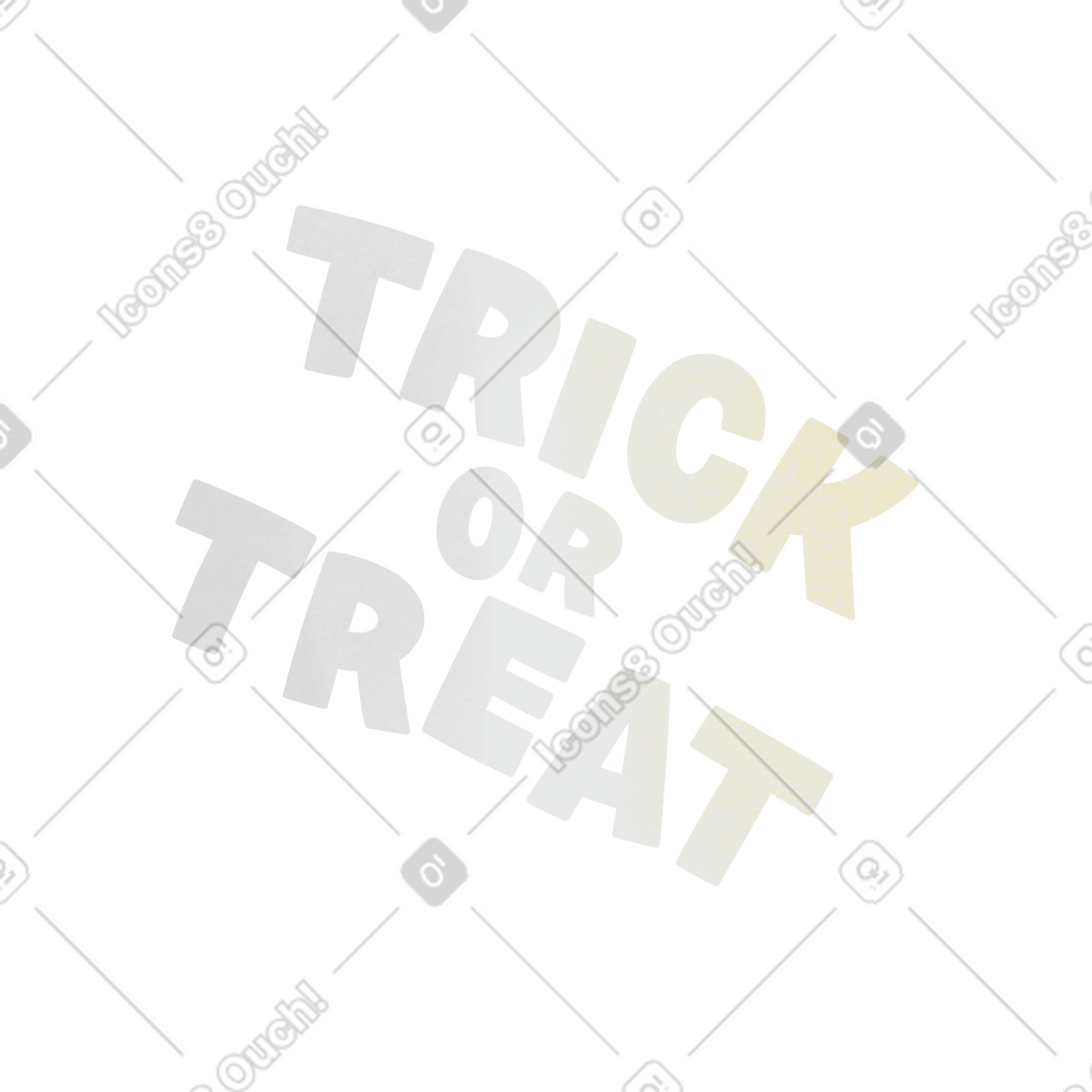 Lettering trick or treat text-Illustration im Shine-Stil als Download in PNG, SVG