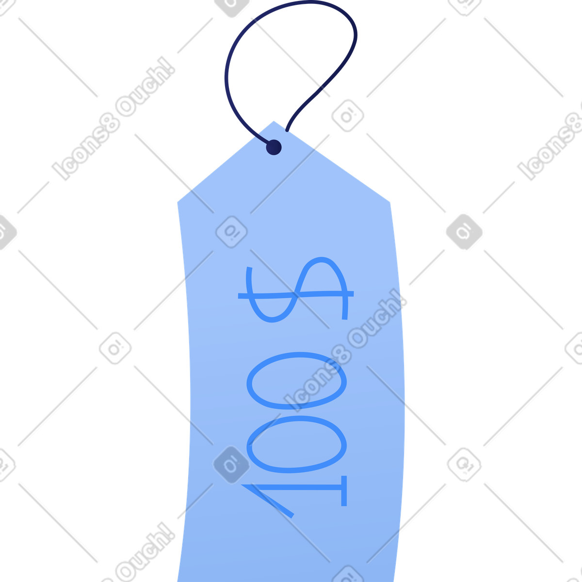 Etikettenverkauf-Illustration im Clip-Stil als Download in PNG, SVG