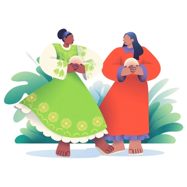 Dancers in traditional costumes performing with coconut shells
