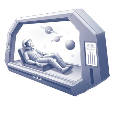 Professor Shonku is depicted floating inside a futuristic space station. He is wearing a space suit designed for comfort and mobility. His body is positioned in a relaxed manner as he observes through a large, panoramic window. The window offers a view of several planets, each showcasing distinct features such as rings or surface textures. The interior of the space station includes various control panels and screens displaying data. The scene captures the essence of exploration and curiosity in a scientific setting.