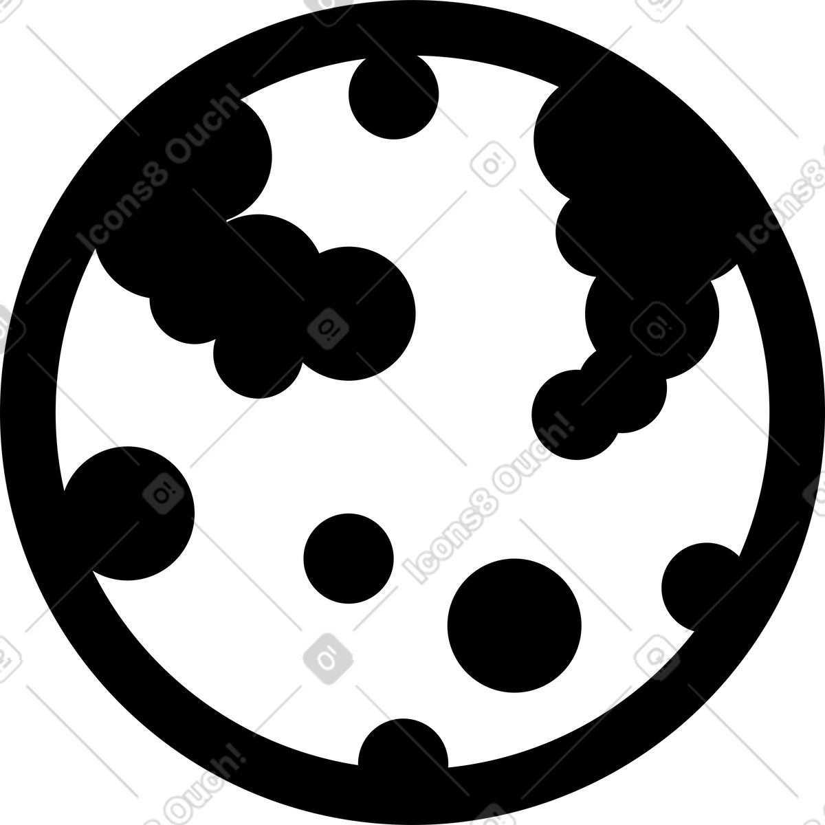Moon illustration in Transistor style download in PNG, SVG