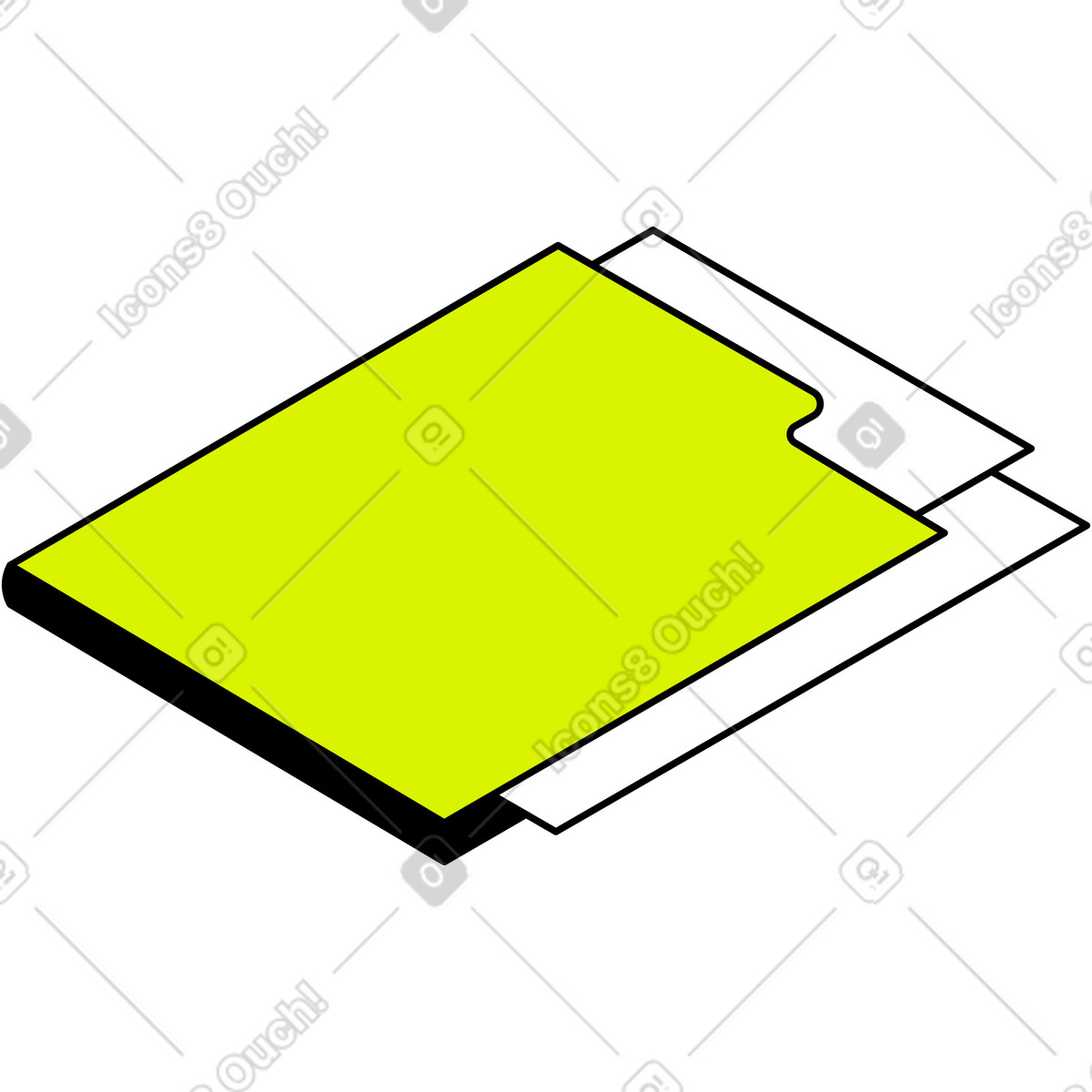 Ordner-Illustration im Isometric-Stil als Download in PNG, SVG