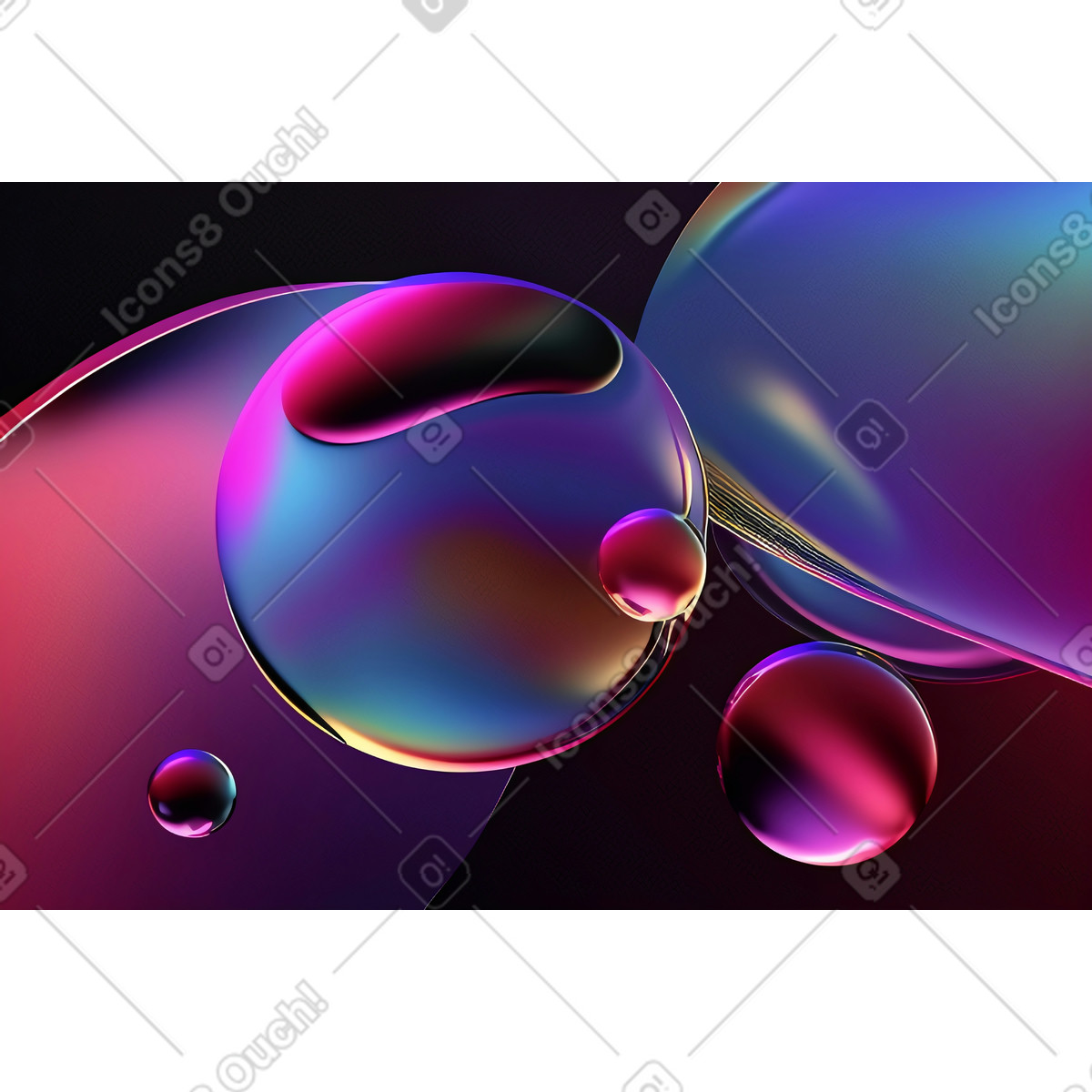 Illustration Fond métallique liquide coloré dans le style Experimental à télécharger aux formats PNG, SVG