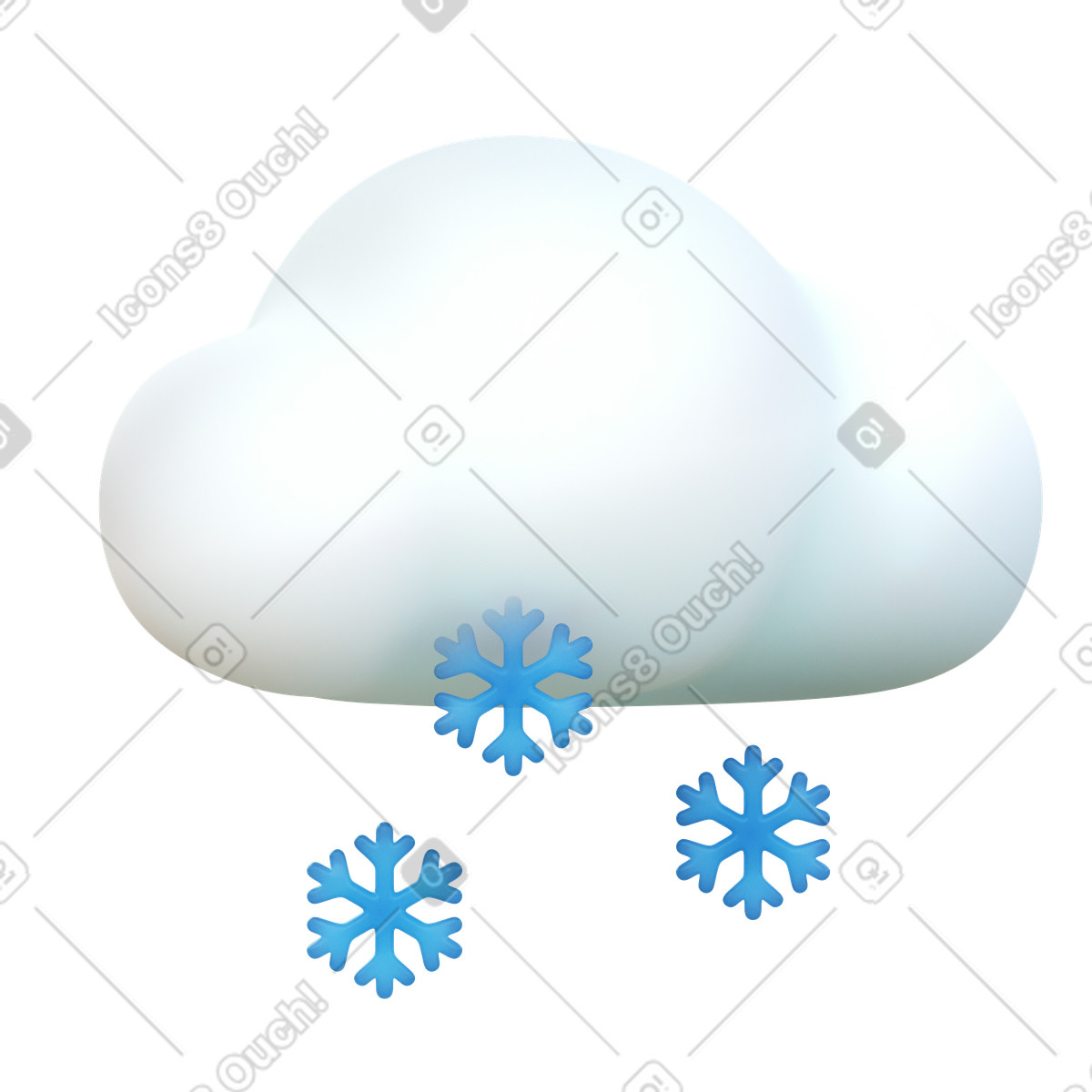Snow-Illustration im 3D Fluency-Stil als Download in PNG, SVG