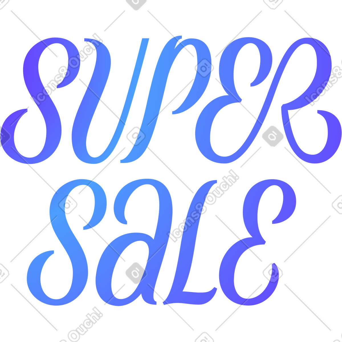 Lettering testo gradiente super vendita illustrazione in stile scarica in PNG, SVG