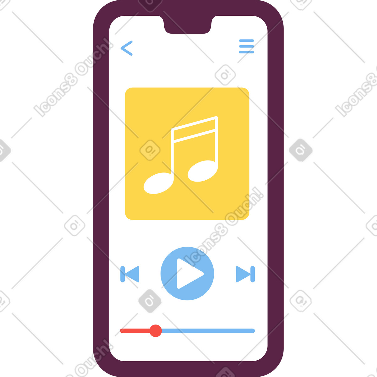 Illustration Lecteur portable dans le style Sammy à télécharger aux formats PNG, SVG