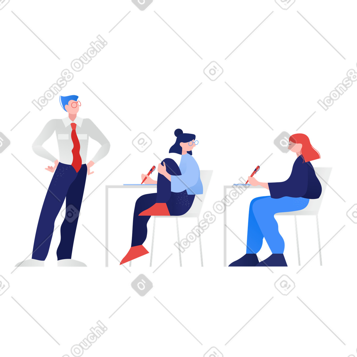 Clip スタイルの 試験での不正行為 のイラストをPNG、SVG形式でダウンロード