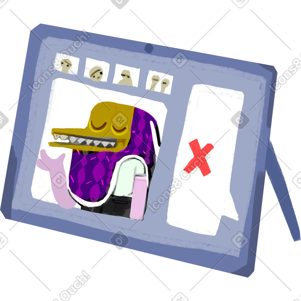Ilustración Ordenador personal en estilo Atomic a descargar en PNG y SVG