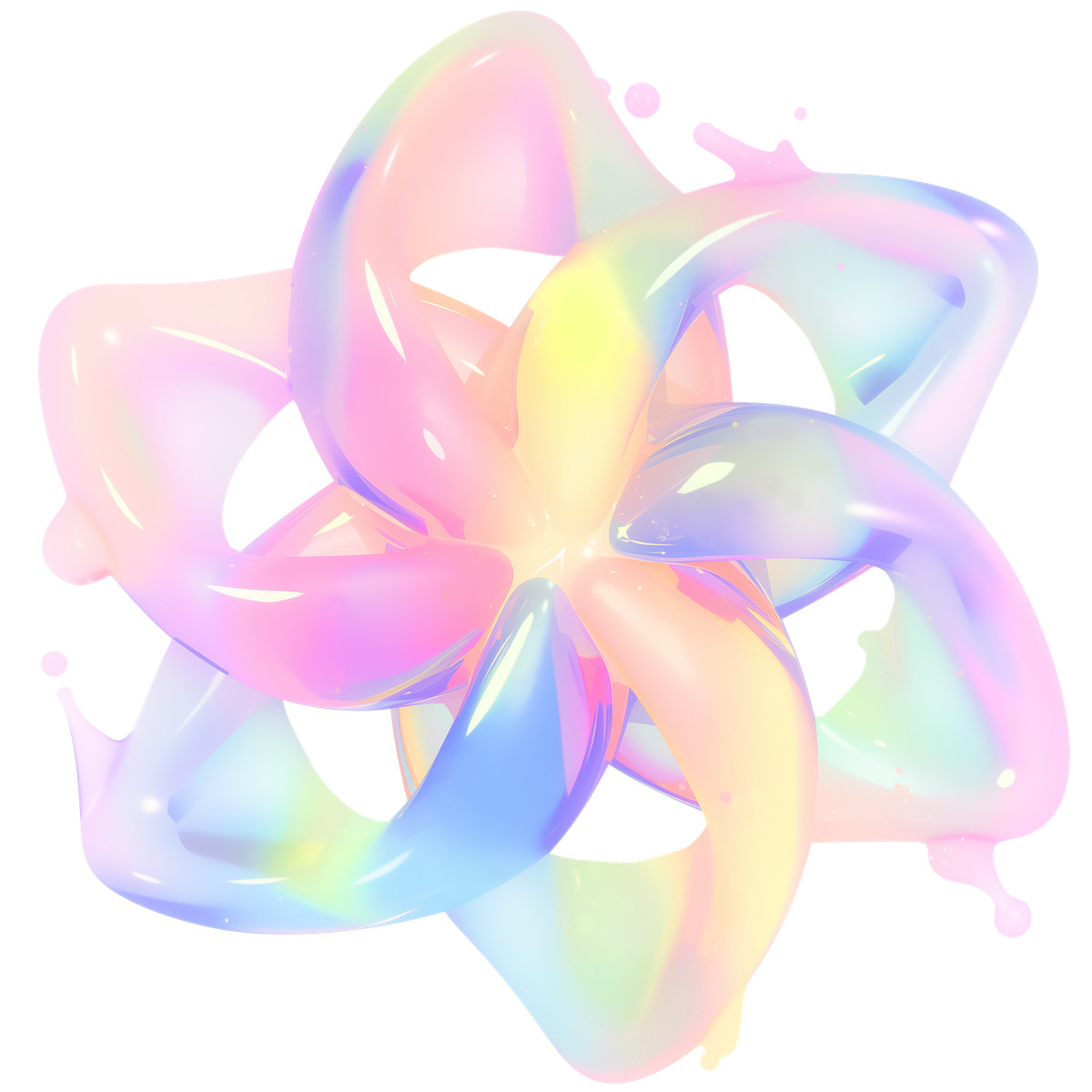 Abstract star shape splash illustration in Fluid style download in PNG, SVG