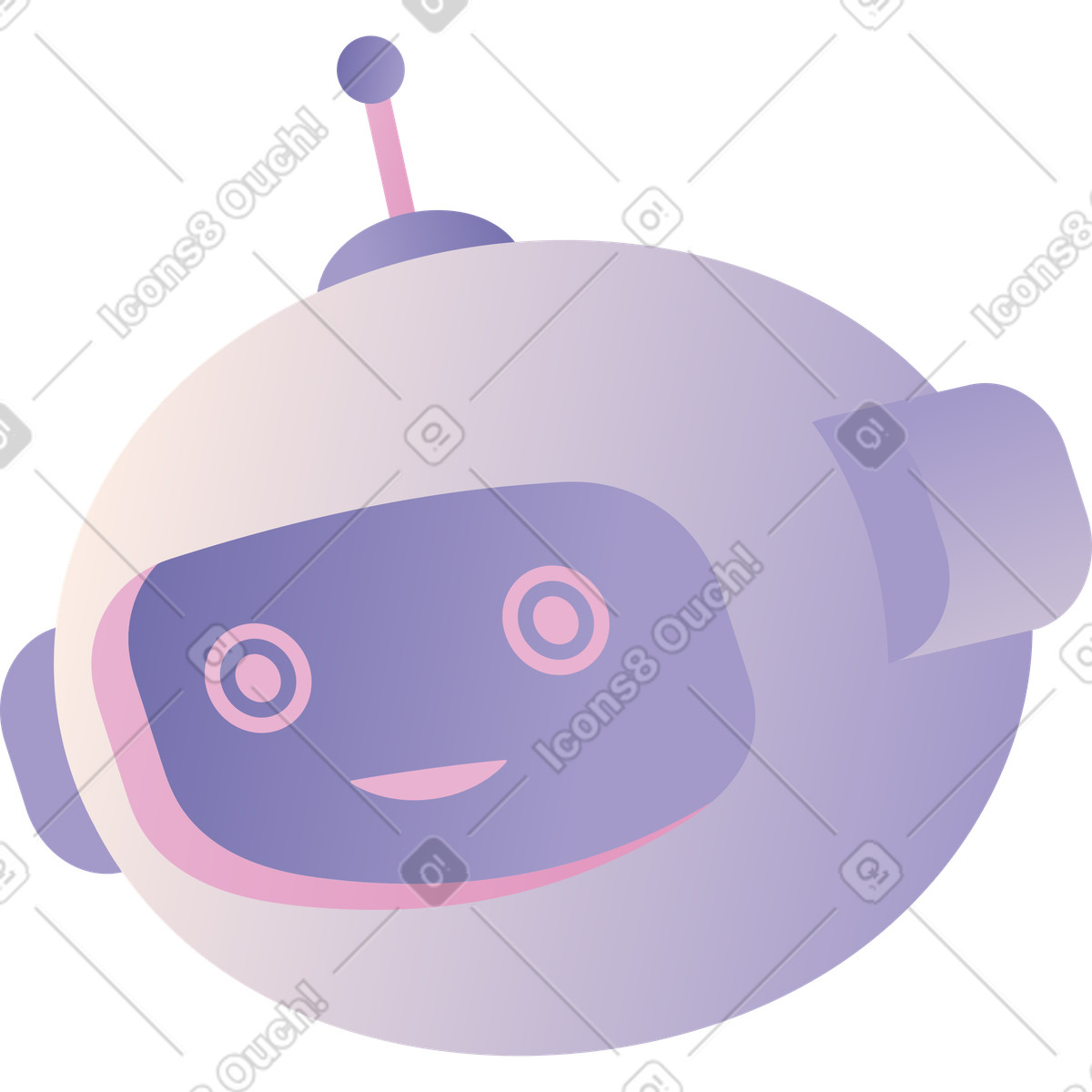 Chatbot illustrazione in stile Coworking scarica in PNG, SVG