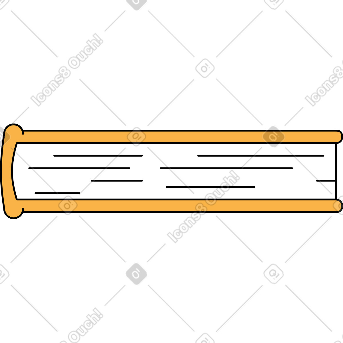 Yellow book illustration in Bloom style download in PNG, SVG