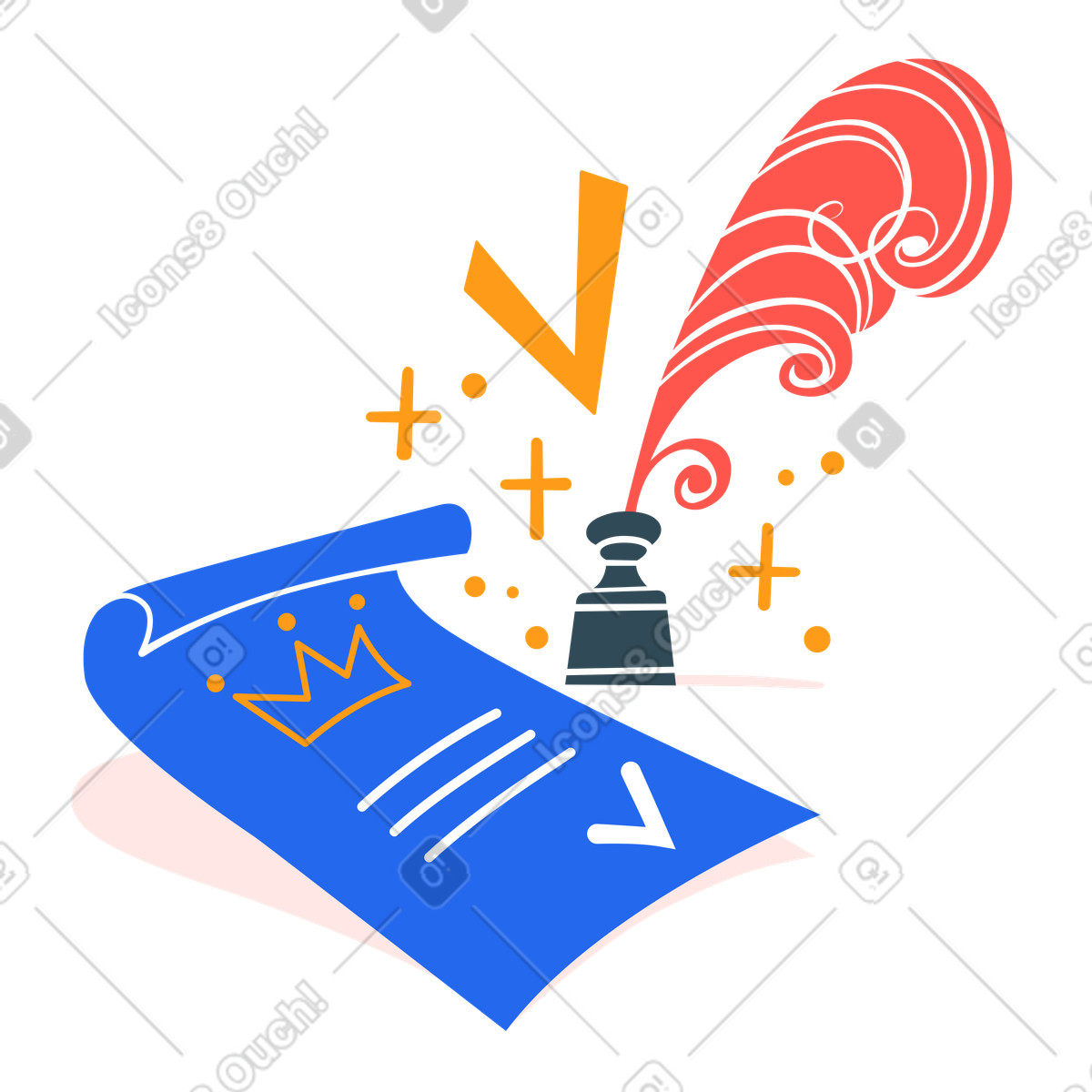 Sign up illustration in Kingdom style download in PNG, SVG