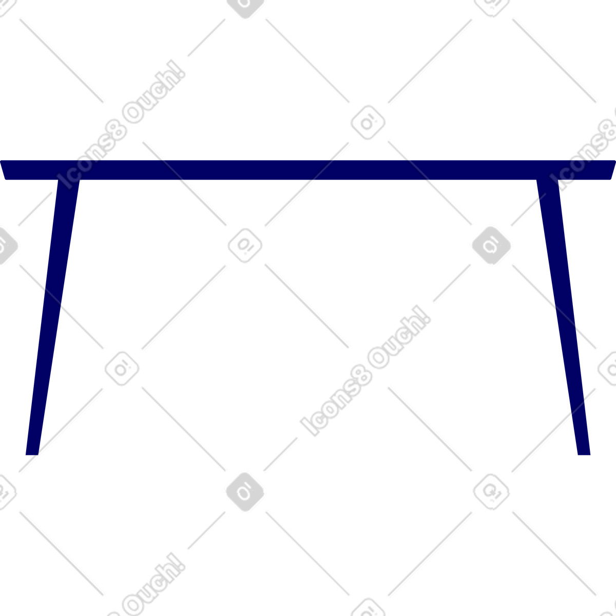 Illustration Table large à deux pieds dans le style Lounge télécharger aux formats PNG, SVG