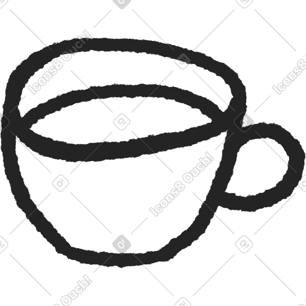 Cup illustration featuring attractive clipart graphics for various uses in PNG and SVG