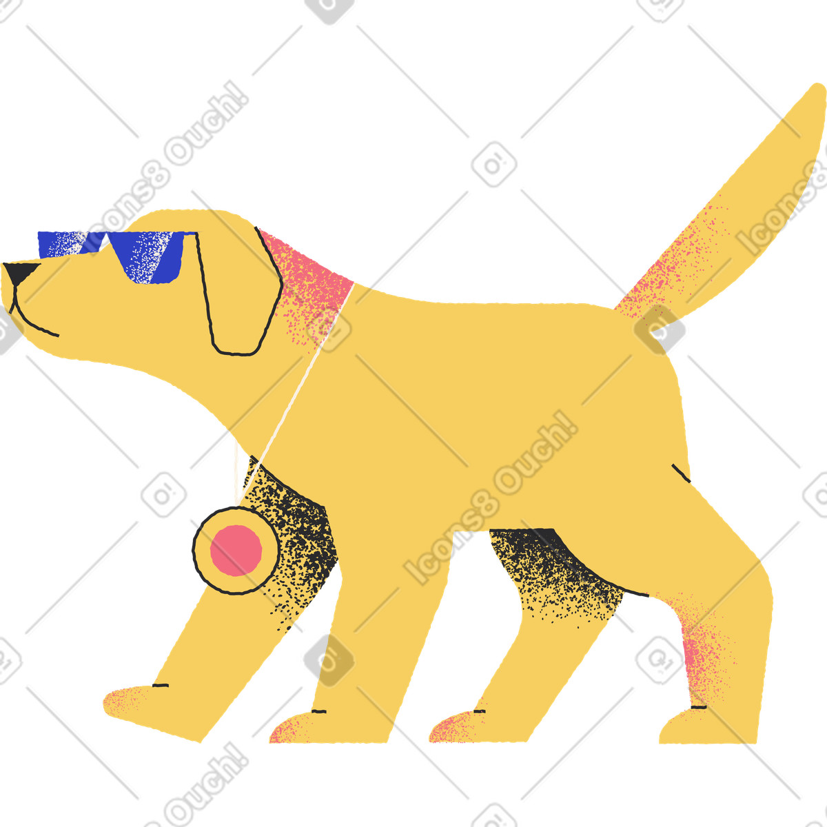 Иллюстрация Классная собака в стиле Pablo — скачать в форматах PNG, SVG