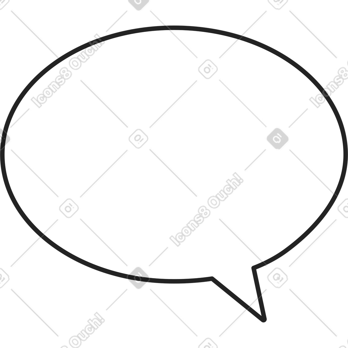 Speech bubble illustration in Sammy Line style download in PNG, SVG