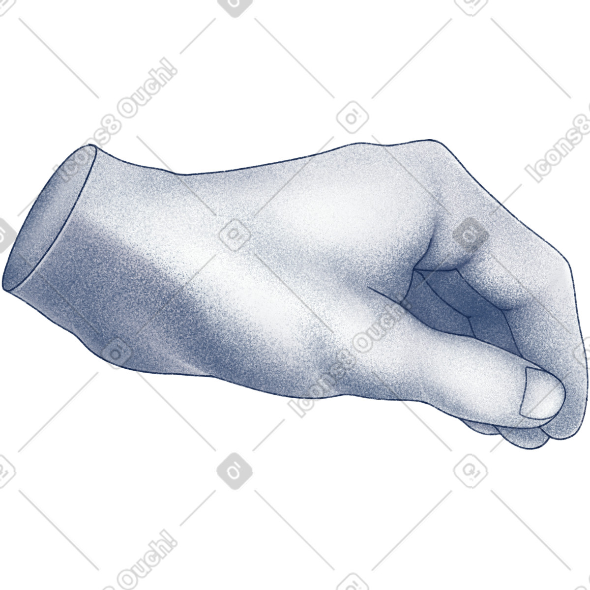 Mano che tiene qualcosa illustrazione in stile Haze scarica in PNG, SVG